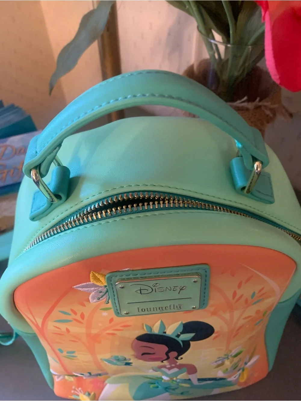 DISNEY, NEW WITH NO TAG, LOUNGEFLY, mini backpack, THE PRINCESS and THE FROG.